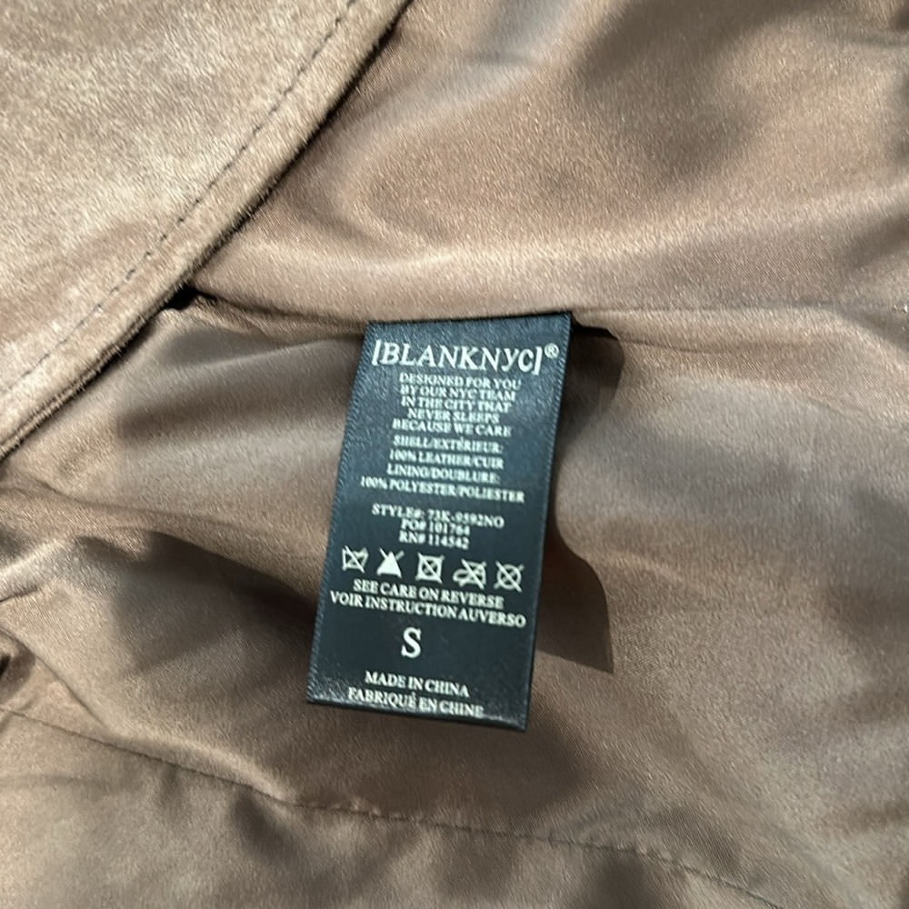 Tan suede moto jacket - Picture 5 of 5